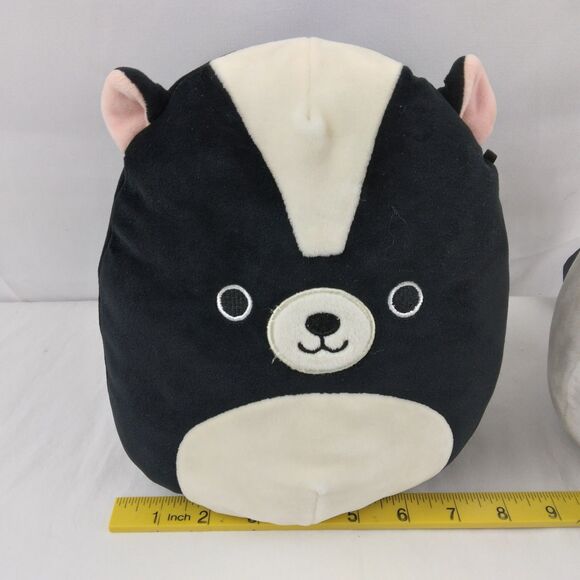 2 8" Squishmallow Plush Toys Raccoon Skunk Forest Animals Kellytoy - Picture 10 of 11